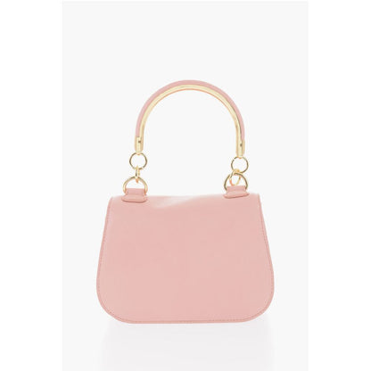 LOVE Faux Leather Handbag with Golden Handle and Removable S