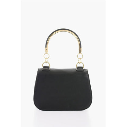 LOVE Faux Leather Handbag with Metal Golden Logo