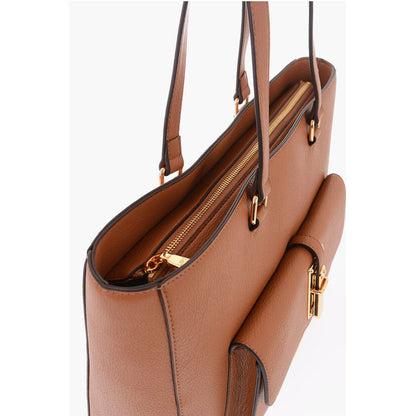 LOVE Faux Leather Tote Bag with Golden Details