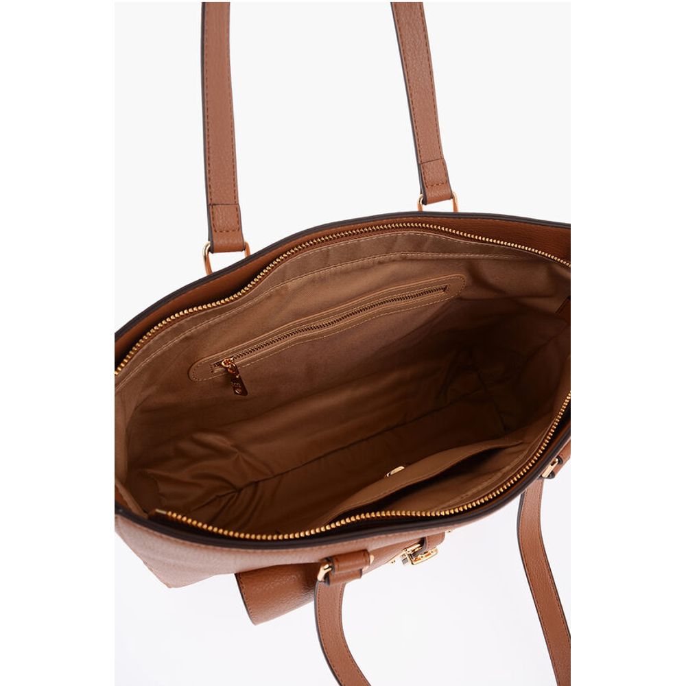 LOVE Faux Leather Tote Bag with Golden Details