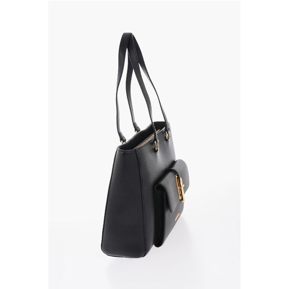 LOVE Faux Leather Tote Bag with Golden Details