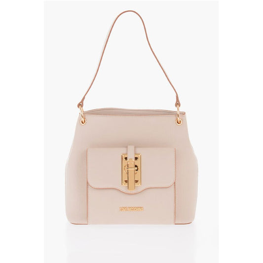 LOVE Faux Leather Shoulder Bag with Golden Details