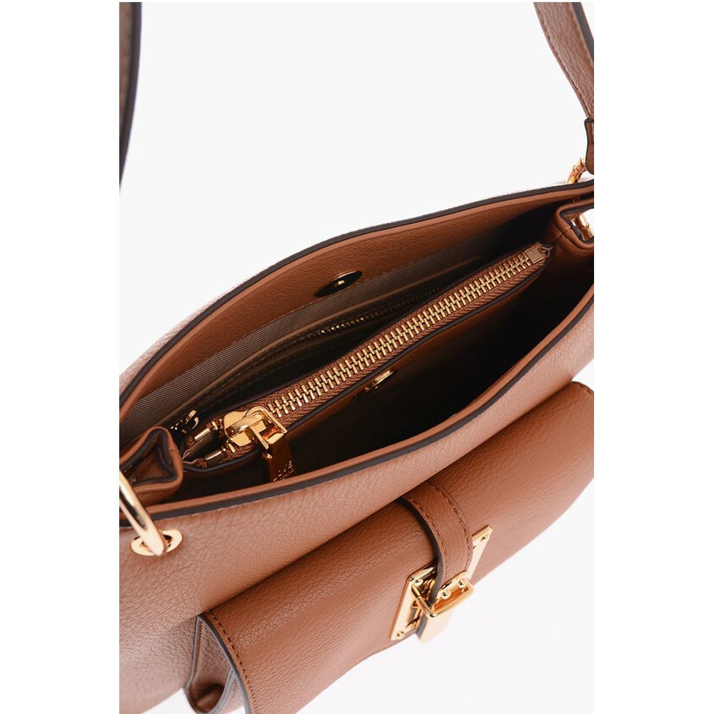 LOVE Faux Leather Shoulder Bag with Golden Details
