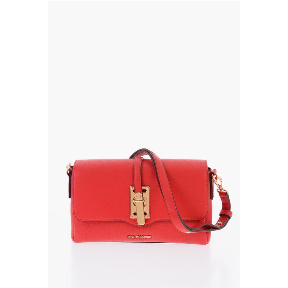 LOVE Faux Leather Shoulder Bag With Maxi Logo on the Back
