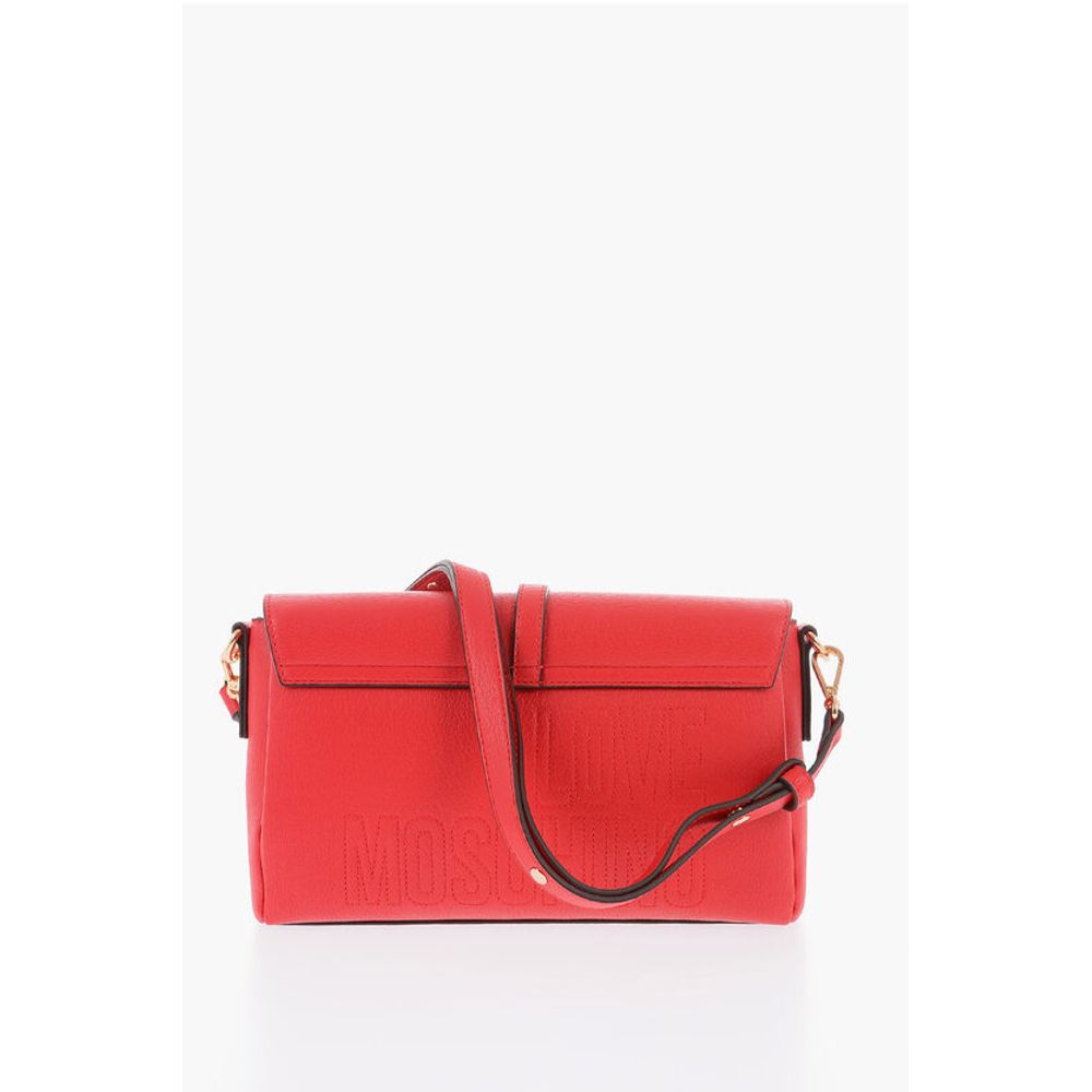 LOVE Faux Leather Shoulder Bag With Maxi Logo on the Back