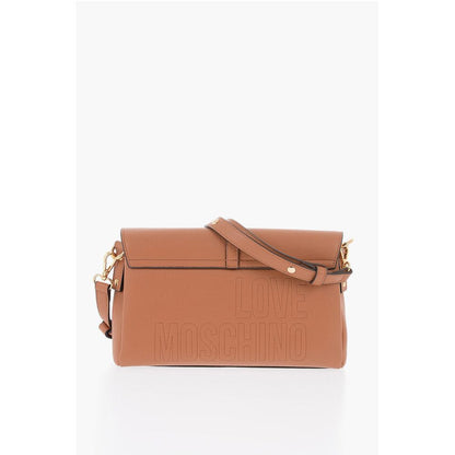 LOVE Faux Leather Shoulder Bag with Golden Details