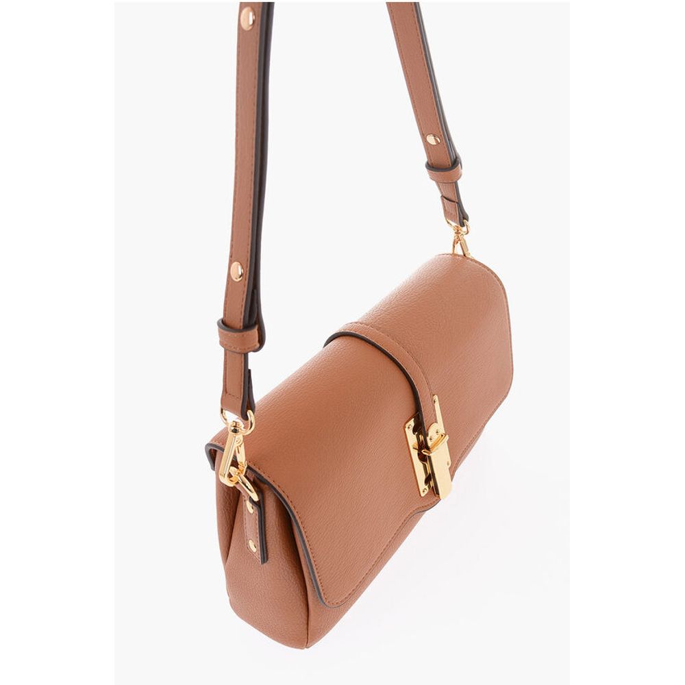 LOVE Faux Leather Shoulder Bag with Golden Details