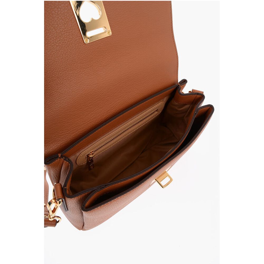 LOVE Faux Leather Shoulder Bag with Golden Details