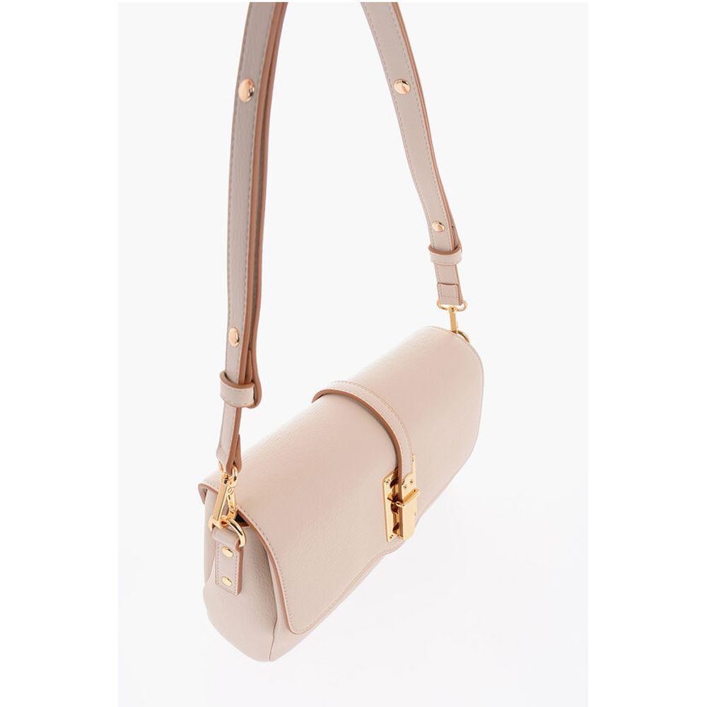 LOVE Faux Leather Shoulder Bag with Golden Details