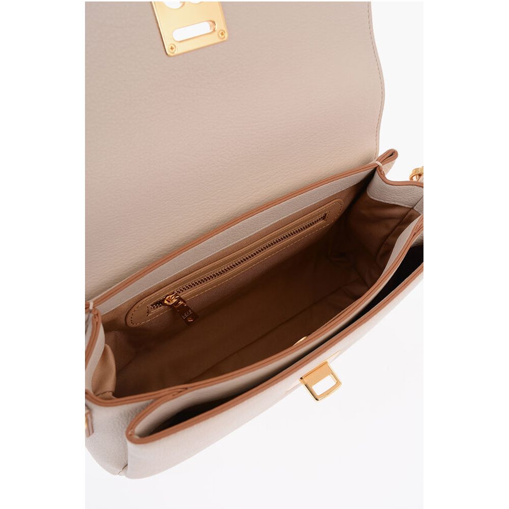 LOVE Faux Leather Shoulder Bag with Golden Details