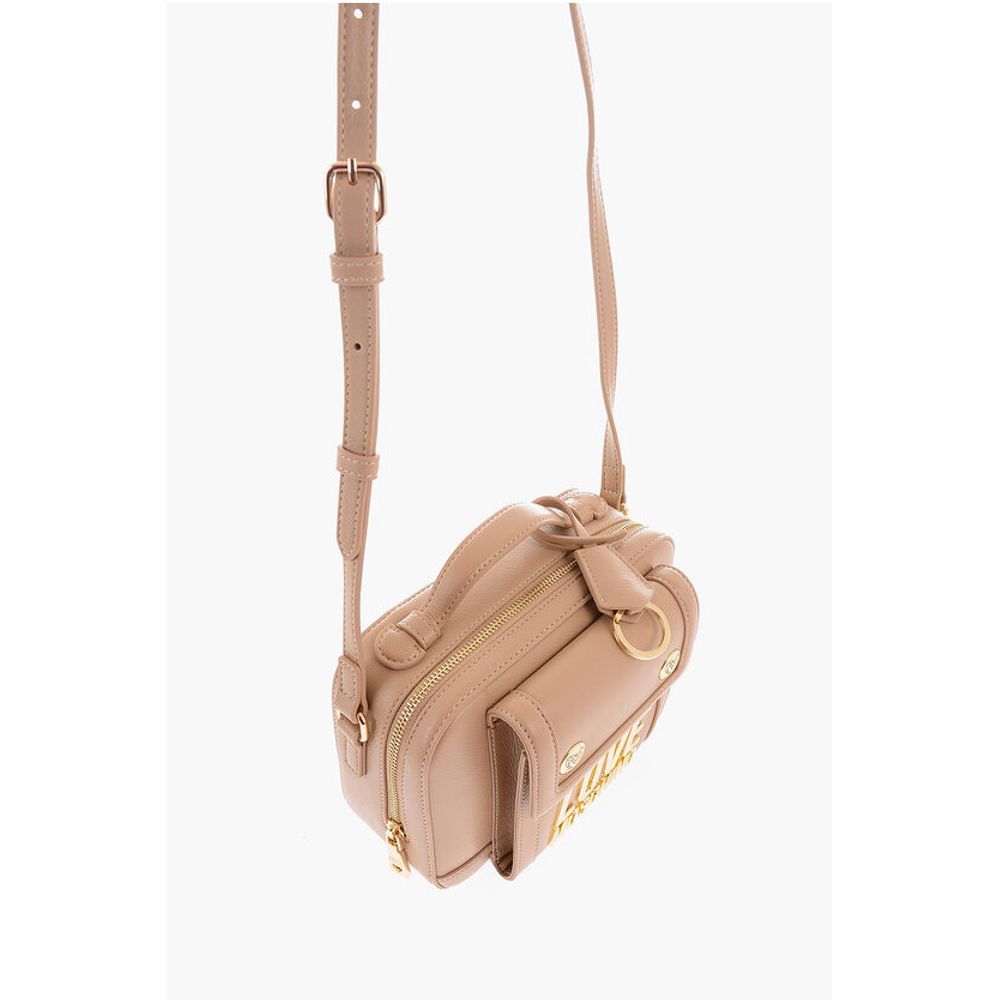 LOVE Faux Leather Crossbody Bag with Golden Logo