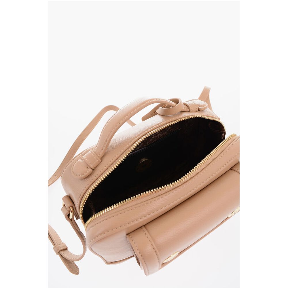 LOVE Faux Leather Crossbody Bag with Golden Logo