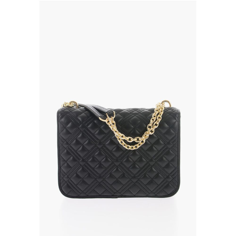 LOVE Quilted Faux Leather Bag with Chain Shoulder Strap