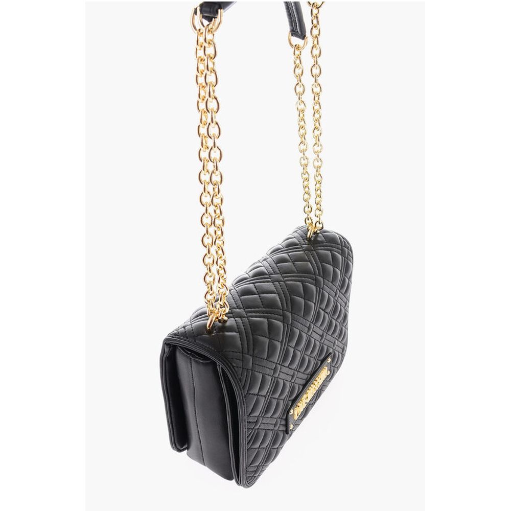 LOVE Quilted Faux Leather Bag with Chain Shoulder Strap