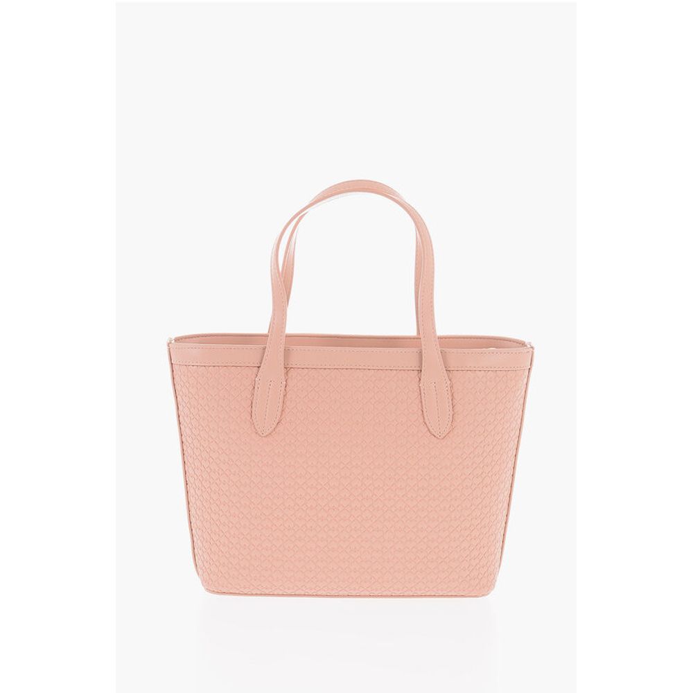 LOVE Faux Leather VALENTINA Tote Bag with All-Over Hearts