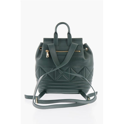 LOVE Quilted Faux Leather Backpack with Metal Golden Logo