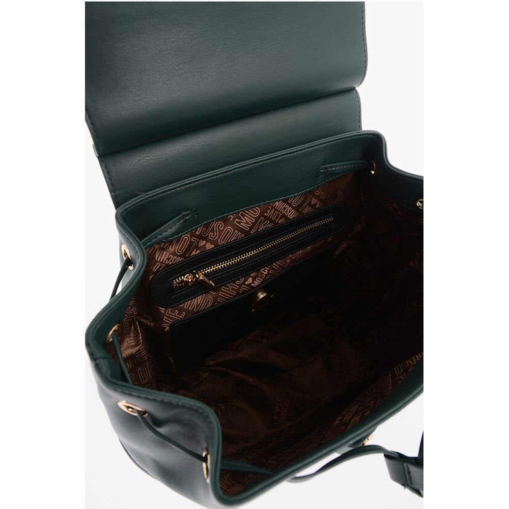 LOVE Quilted Faux Leather Backpack with Metal Golden Logo