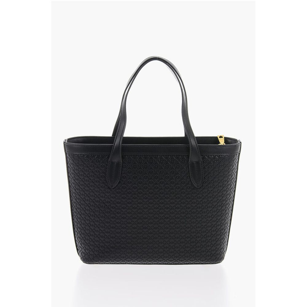 LOVE Faux Leather VALENTINA Tote Bag with All-Over Hearts