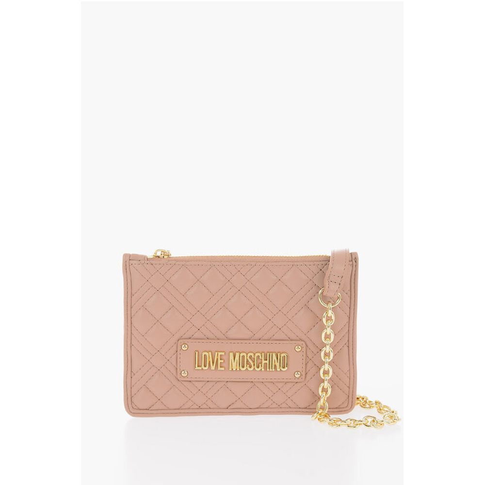 LOVE Quilted Faux Leather Clutch with Removable Chain Should