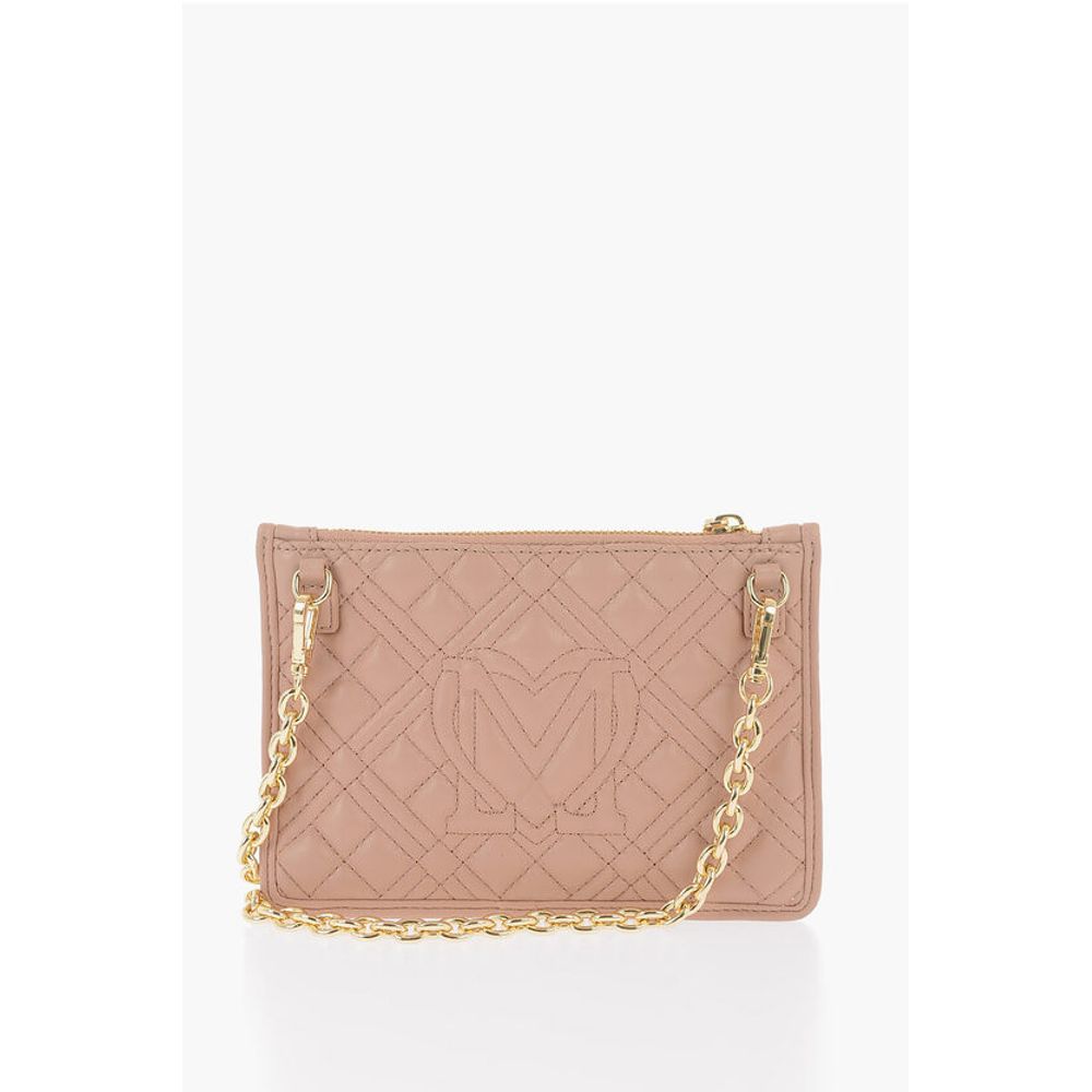 LOVE Quilted Faux Leather Clutch with Removable Chain Should