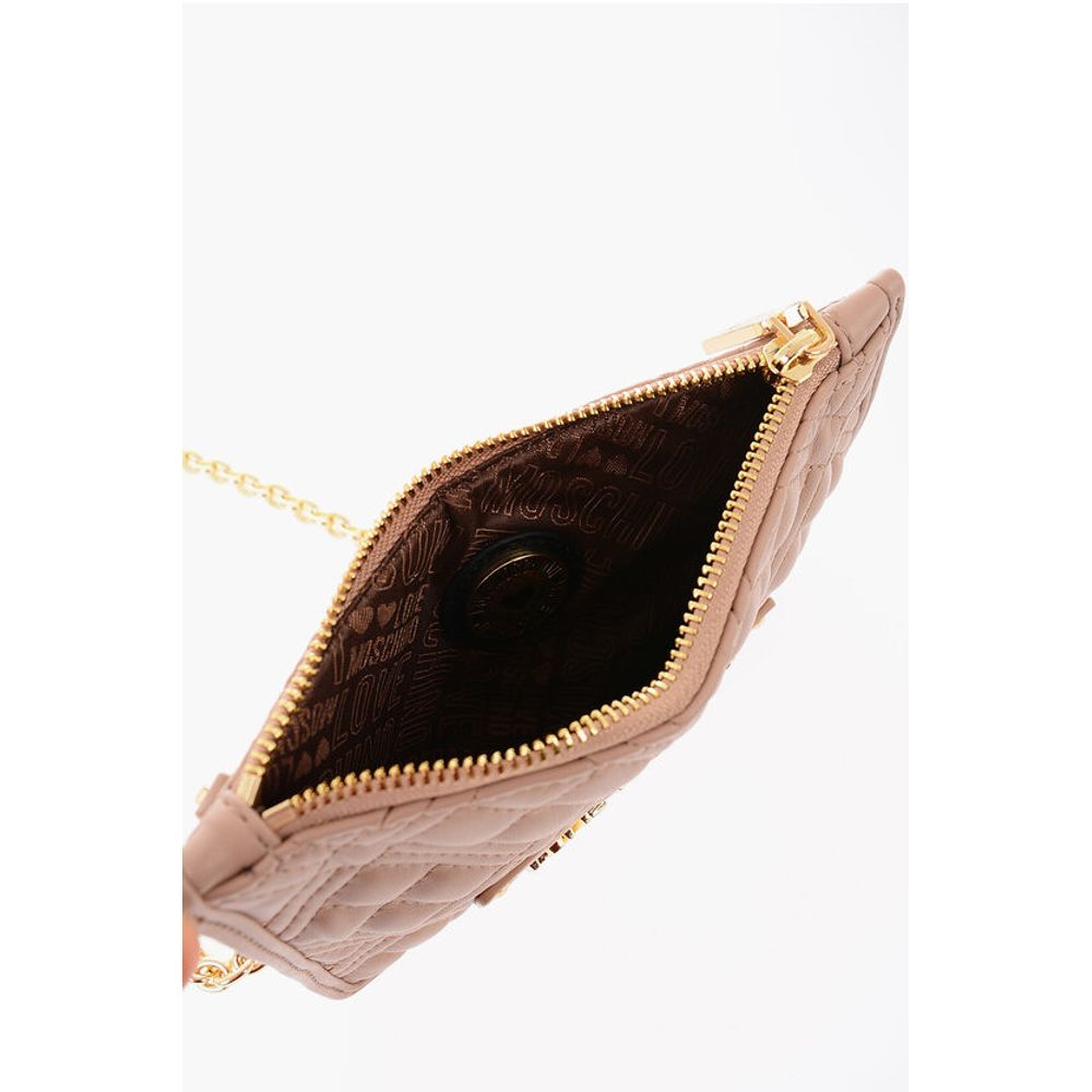 LOVE Quilted Faux Leather Clutch with Removable Chain Should