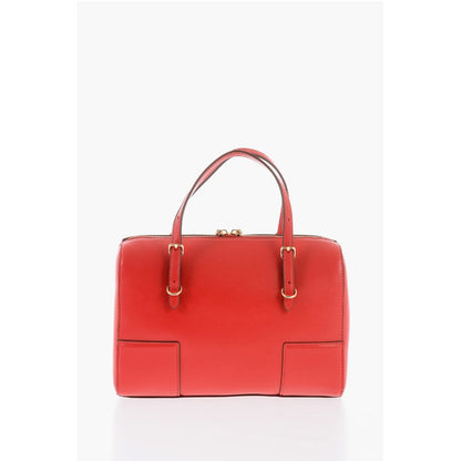 LOVE Faux Leather Handbag with Metal Golden Logo