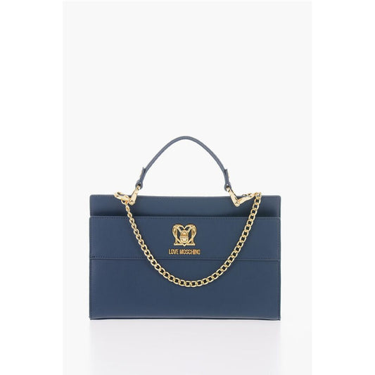 LOVE Solid Color bag with Removable Faux Fur Handle