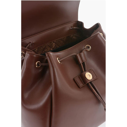 LOVE Faux Leather Backpack with Golden Logo