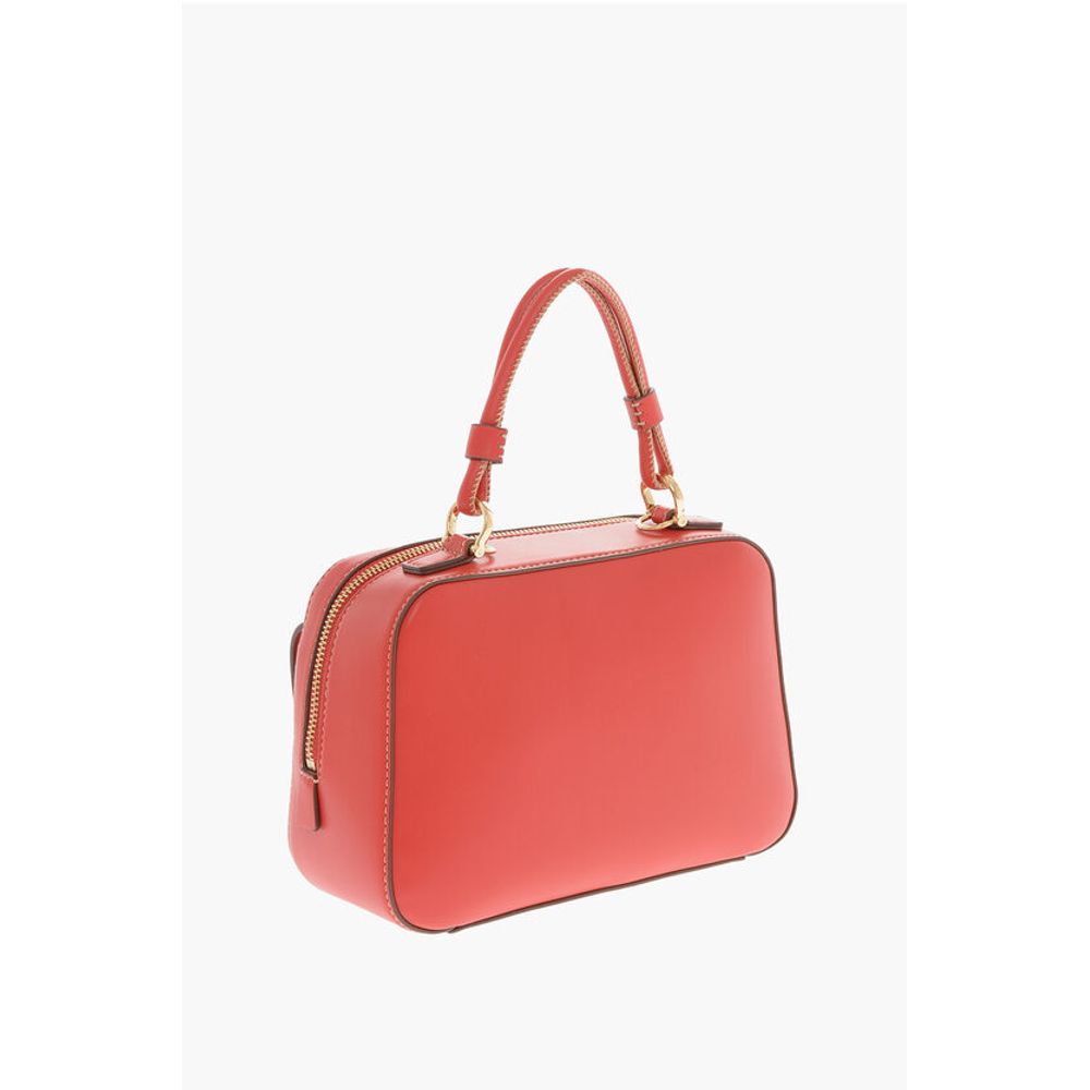 LOVE Faux Leather Handbag with Visible Stitching
