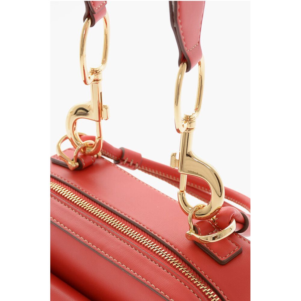 LOVE Faux Leather Handbag with Visible Stitching