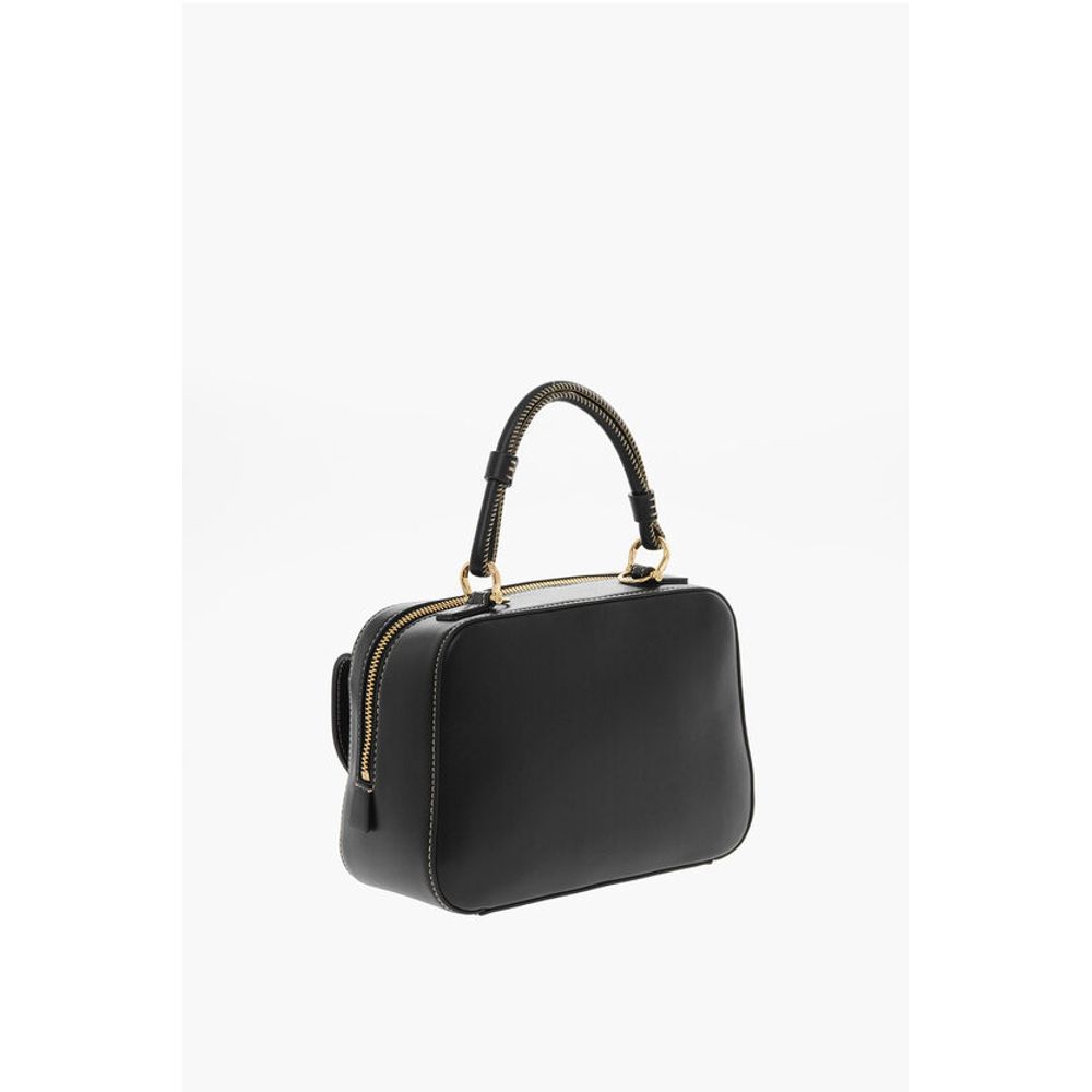LOVE Faux Leather Handbag with Visible Stitching
