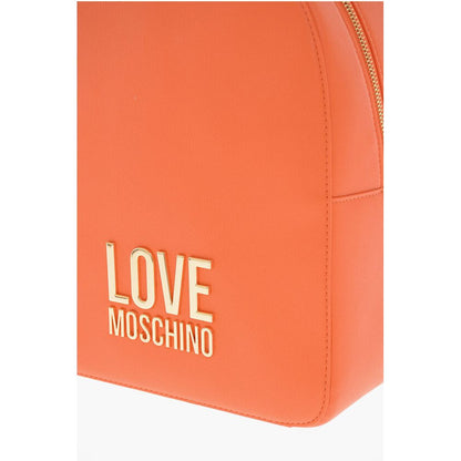 LOVE Textured Faux Leather Backpack with Golden Logo