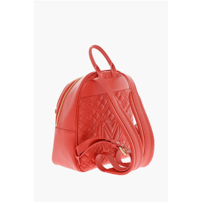 LOVE Quilted Faux Leather Backpack with Matched Pouch