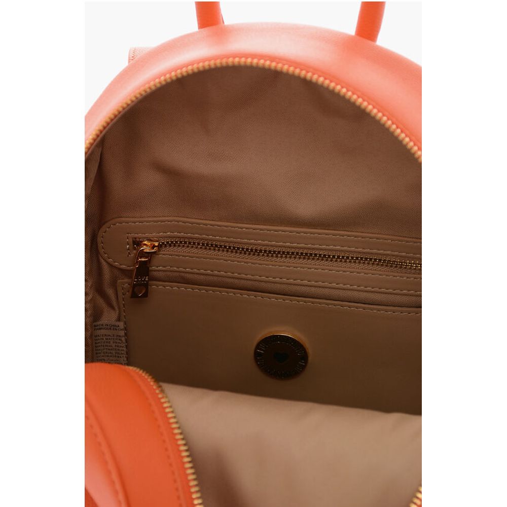 LOVE Textured Faux Leather Backpack with Golden Logo