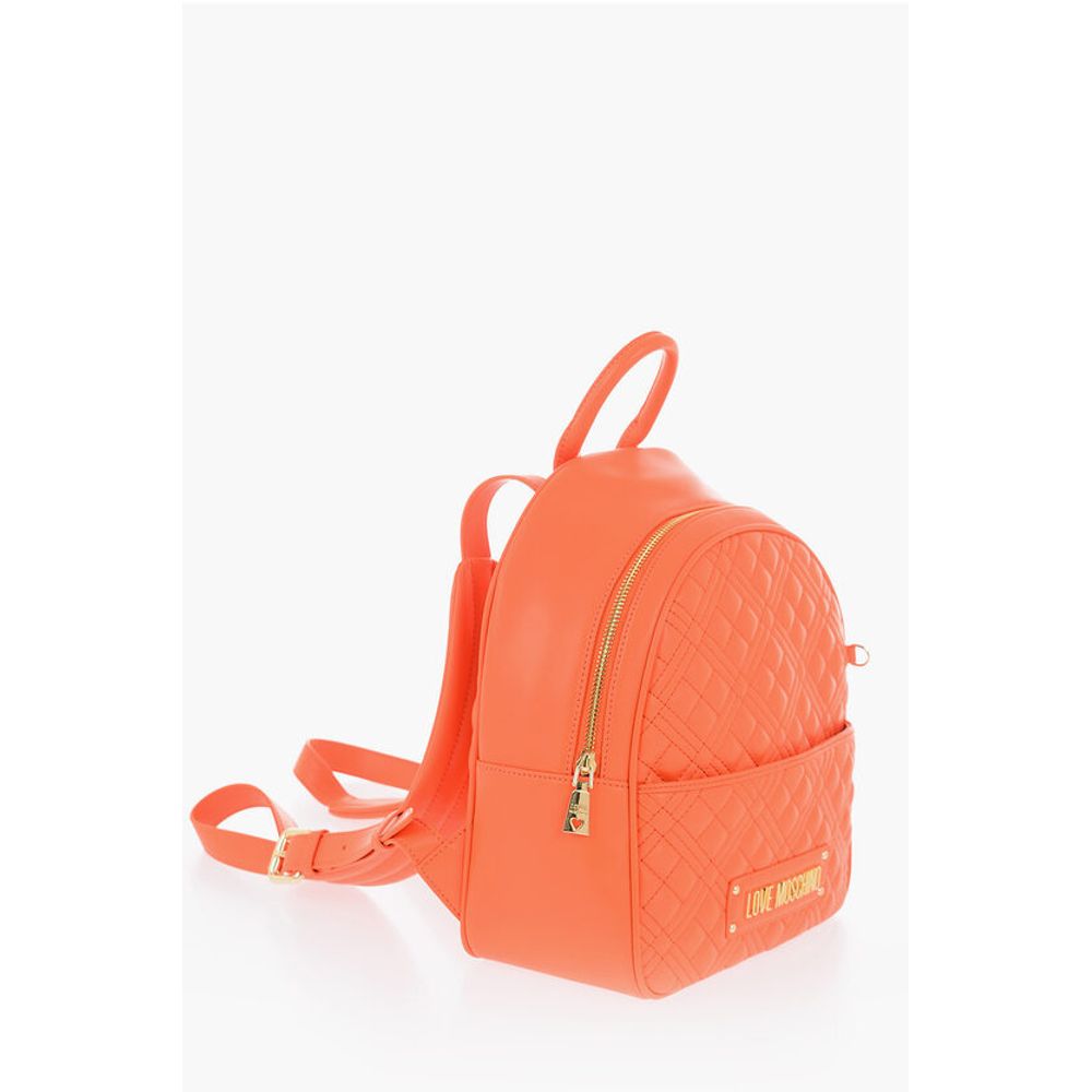 LOVE Quilted Faux Leather Backpack with Matched Pouch