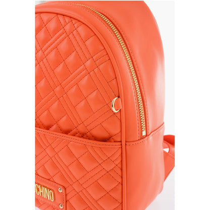 LOVE Quilted Faux Leather Backpack with Matched Pouch