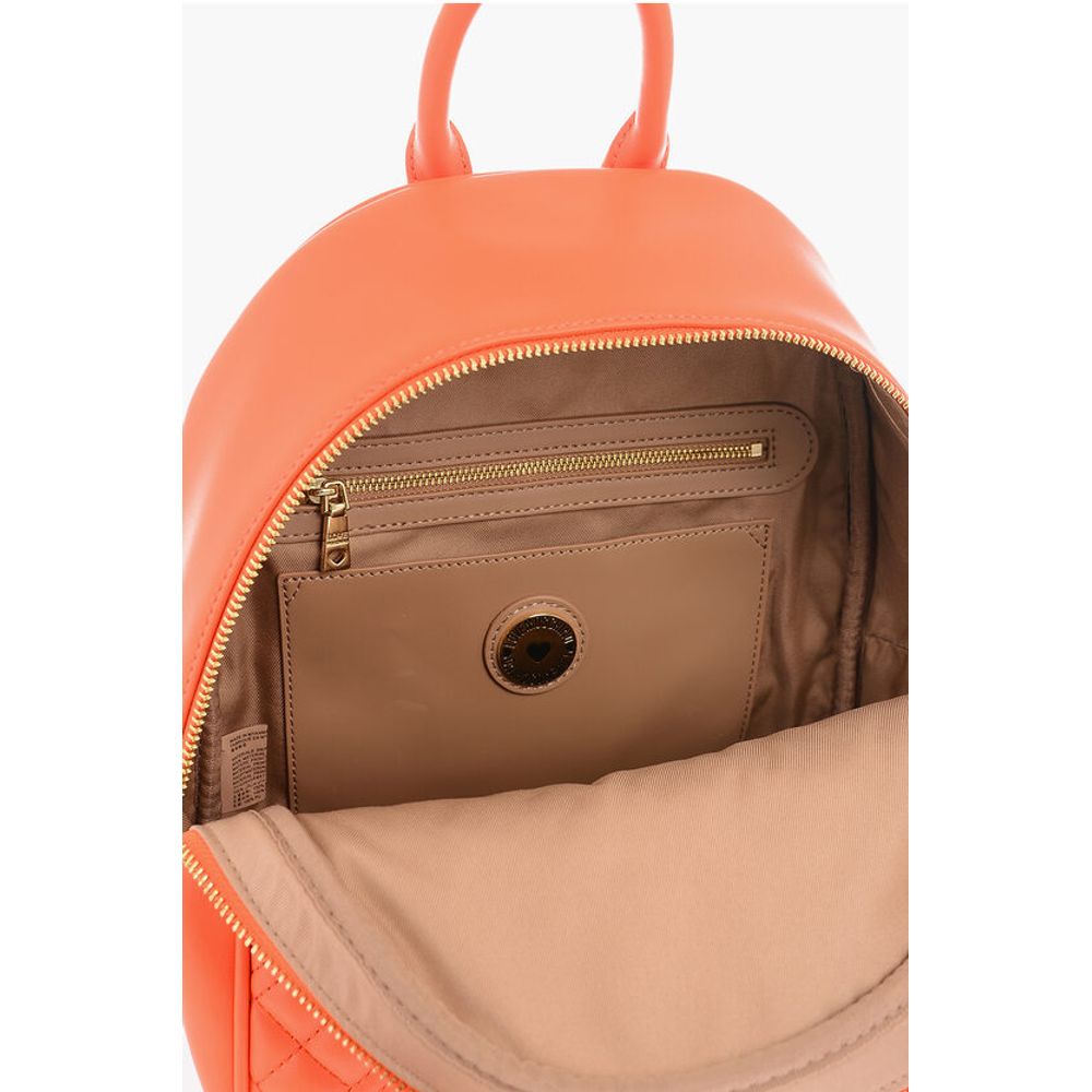 LOVE Quilted Faux Leather Backpack with Matched Pouch