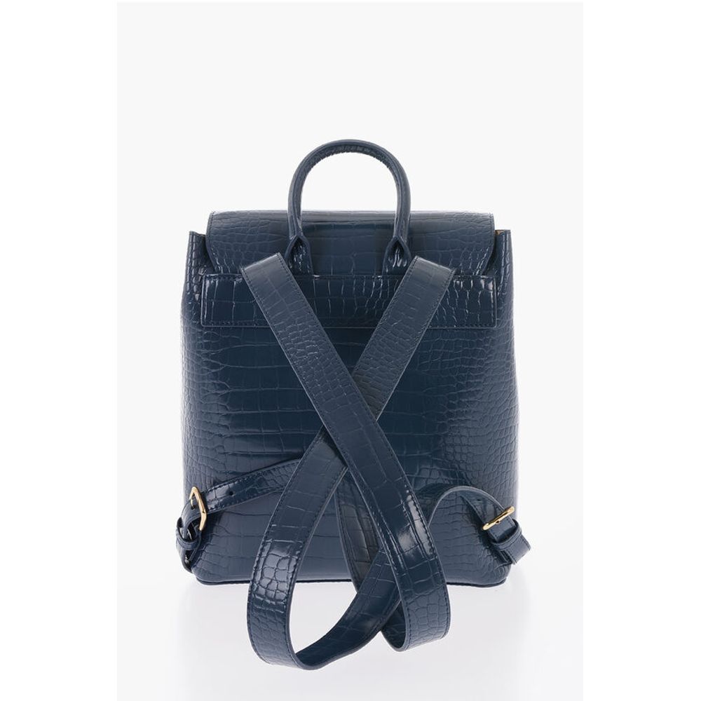 LOVE Crocodile Effect Faux Leather Backpack