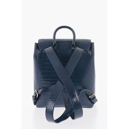 LOVE Crocodile Effect Faux Leather Backpack