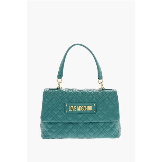 LOVE Faux Leather Quilted Bag with Magnetic Closure