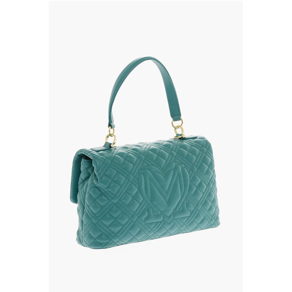 LOVE Faux Leather Quilted Bag with Magnetic Closure