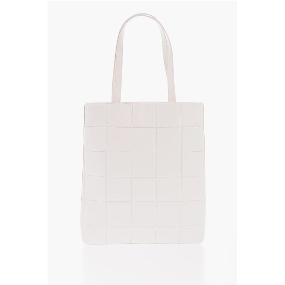 LOVE Quilted Faux Leather Tote Bag with Turn Lock Closure