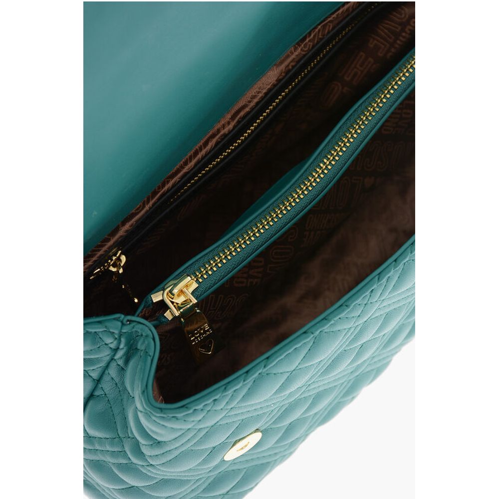 LOVE Faux Leather Quilted Bag with Magnetic Closure