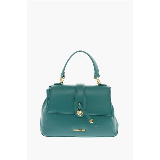 LOVE Faux Leather Handbag with Heart Shaped Charm