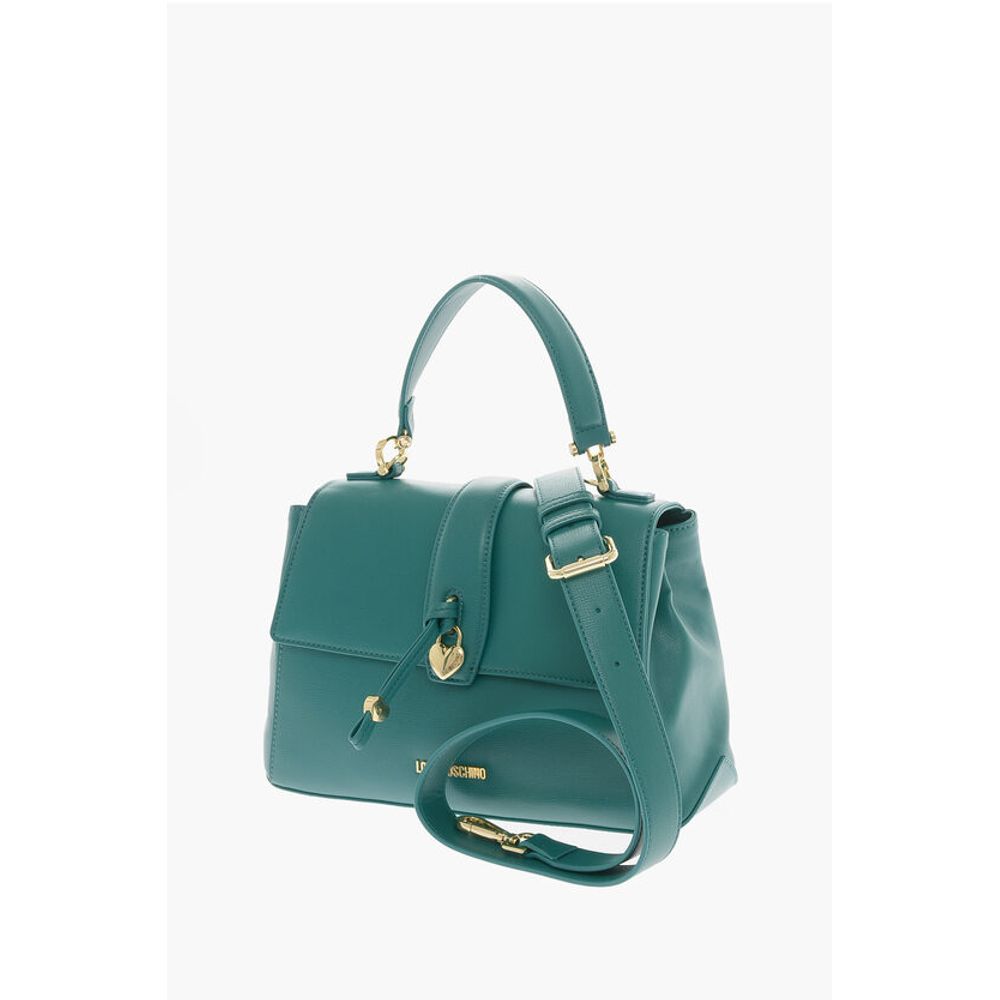 LOVE Faux Leather Handbag with Heart Shaped Charm