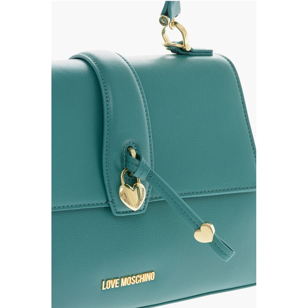 LOVE Faux Leather Handbag with Heart Shaped Charm