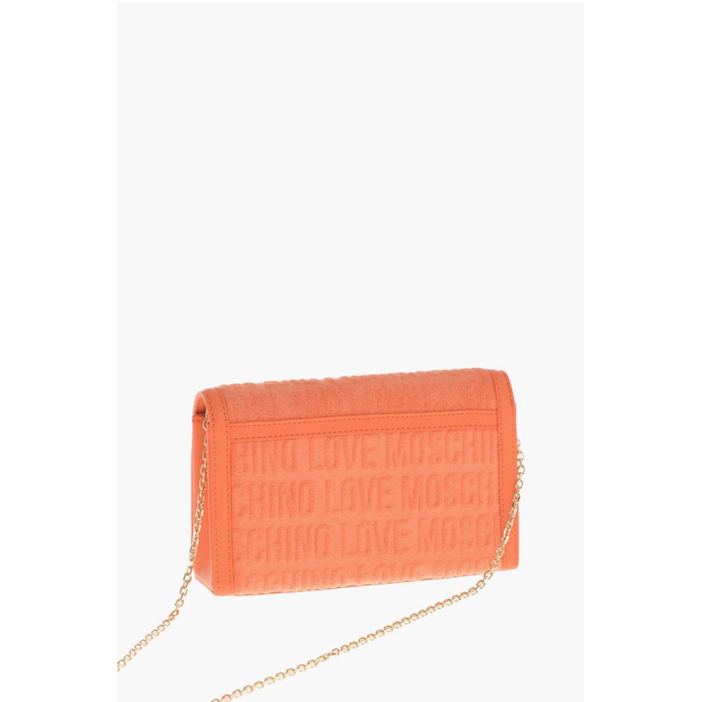 LOVE Terry-Cotton Shoulder Bag with Embossed Logo