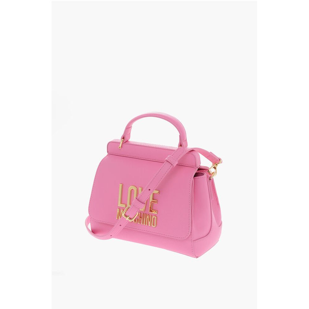 LOVE Faux Leather Mini Bag with Maxi Golden Plaque