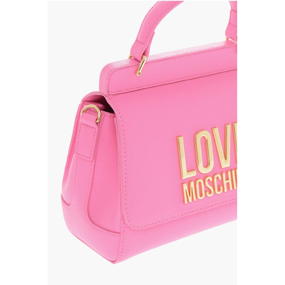 LOVE Faux Leather Mini Bag with Maxi Golden Plaque