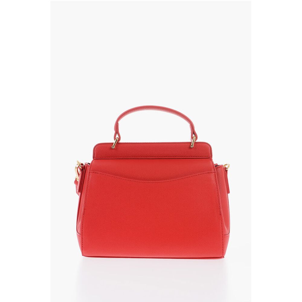 LOVE Faux Leather Shoulder Bag with Golden Maxi Logo